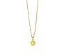 Fashion Daisy Pendant Necklace for Women and Girls, Yellow Colour Flower Small Charm Pendant Gold Plated Chain Necklace