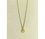 Fashion Daisy Pendant Necklace for Women and Girls, Yellow Colour Flower Small Charm Pendant Gold Plated Chain Necklace