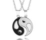 Yin Yang Pendant Interlocking Love Necklaces for Couples Heart Pendant Best Friend Necklace for Women Jewelry Gift for Him and Her BFF Gifts Combo Friendship Pendants