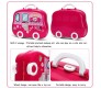 19 pcs Little Girls Pretend Makeup Set Cosmetic Beauty Salon Toy Pretend Dress-up Kit for Toddlers Kids with Mirror