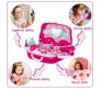 19 pcs Little Girls Pretend Makeup Set Cosmetic Beauty Salon Toy Pretend Dress-up Kit for Toddlers Kids with Mirror