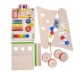 Push Along Wooden Walker for Baby with Multiple Learning Activity - Multi Color