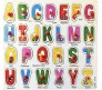 Wooden Puzzle Picture Board ABC Alphabet Vocabulary Wooden Jigsaw Puzzle with Knobs Kids Boys Girls Nursery Toddler Toy