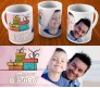 Happy Birthday Mug With Pink Background And Photo Option