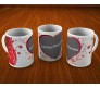 Love Mug With Red Heart And Metallic Look