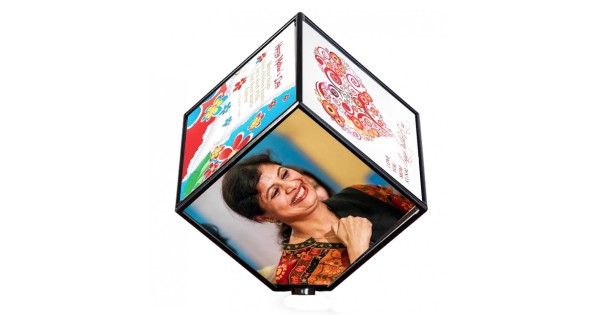 magic cube rotating photo frame